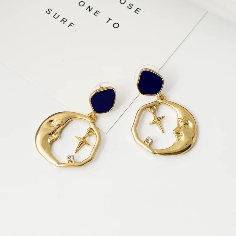 💫🌑Moon earrings 🌑💫 - Picture 2 of 3